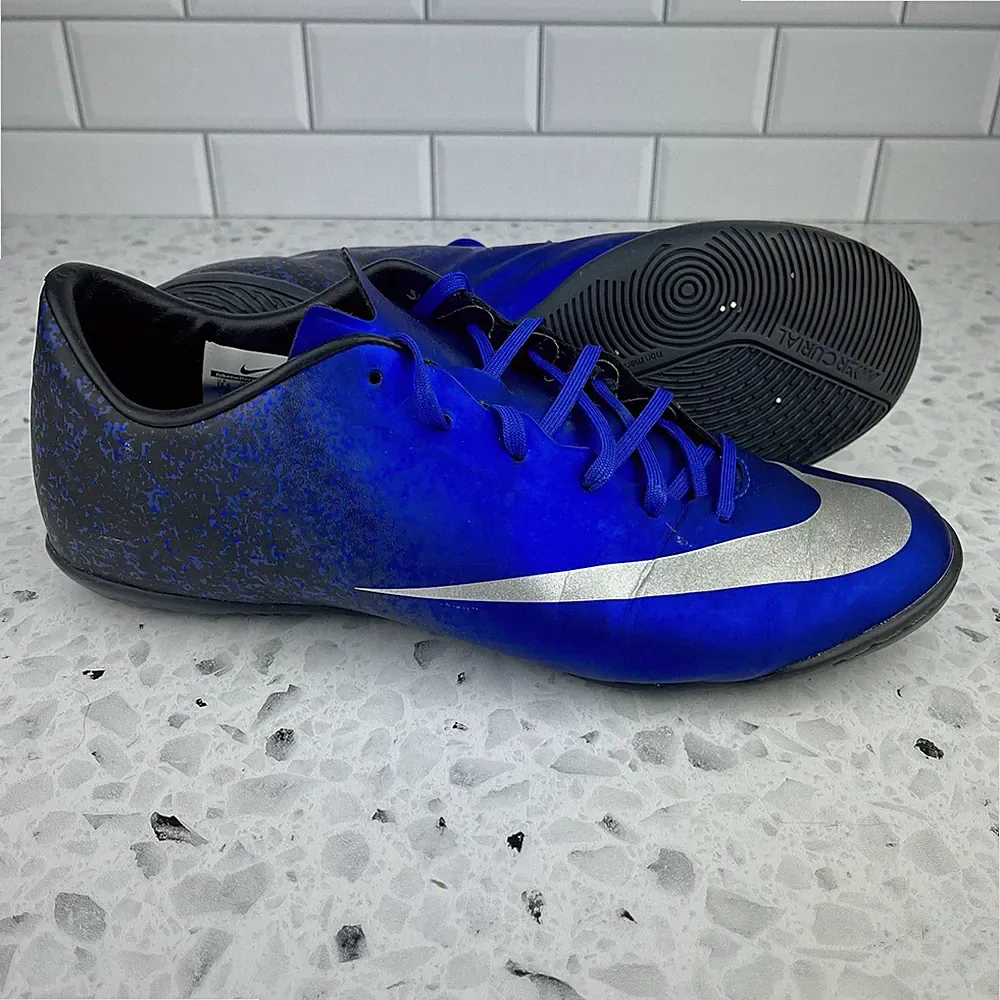 Nike Mercurial X Used Indoor Soccer Shoes Men’s Size 12.5. -497