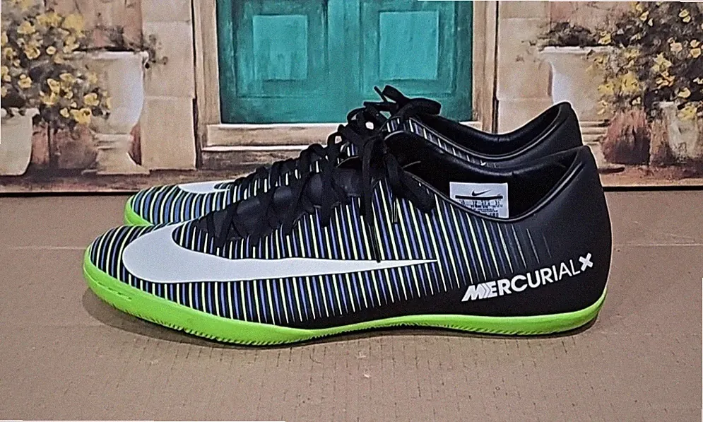 Nike Mercurial X Victory VI IC Men 13 Indoor Soccer Shoes Cleats Green Black