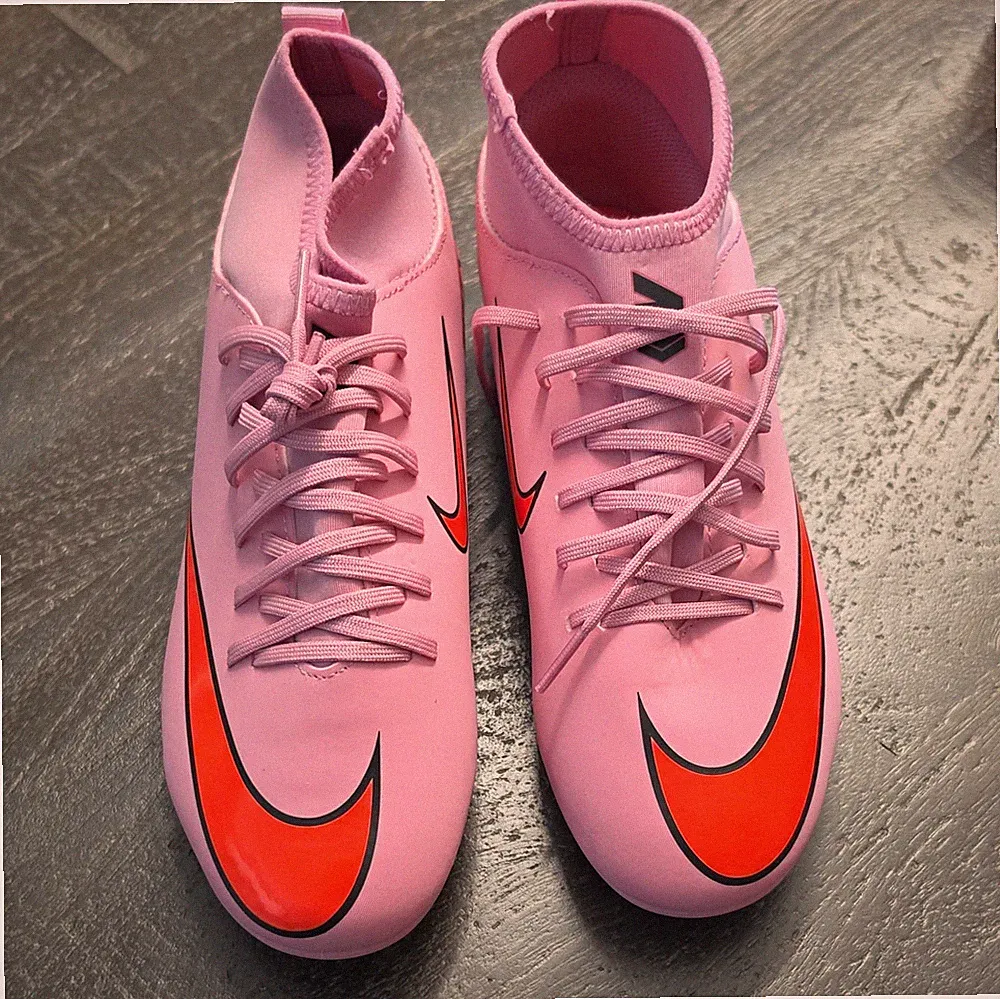 Nike Mercurial Youth Soccer Cleats Pink Orange Swoosh Soccer Shoes