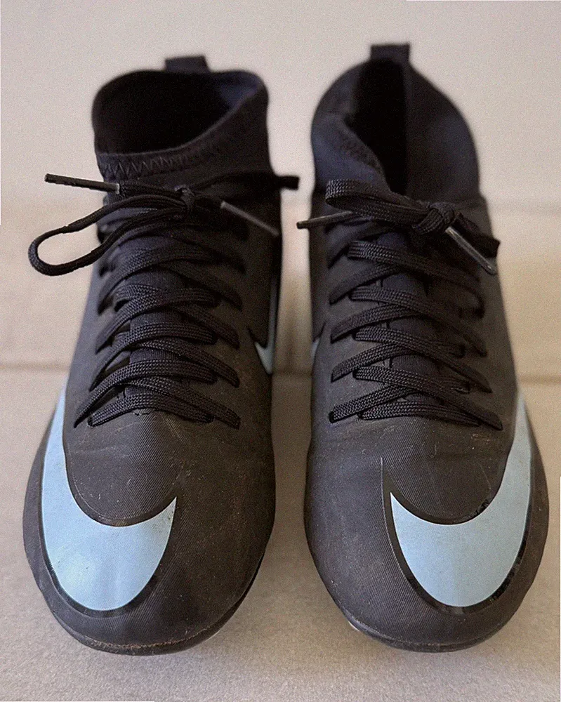 Nike Mercurial Youth Soccer Cleats Size 1Y Black FG Kids Football Shoes