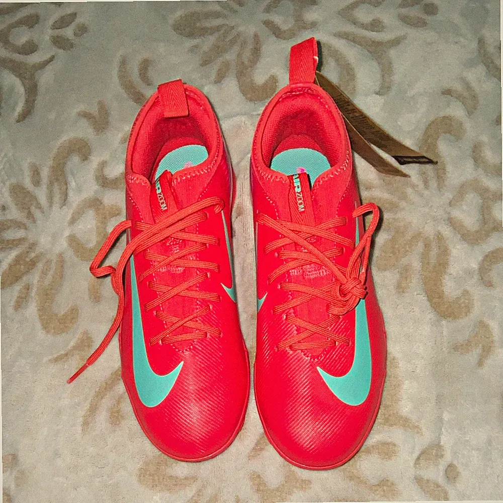 Nike Mercurial Youth Turf Soccer Shoes Red US Size 5Y Unisex
