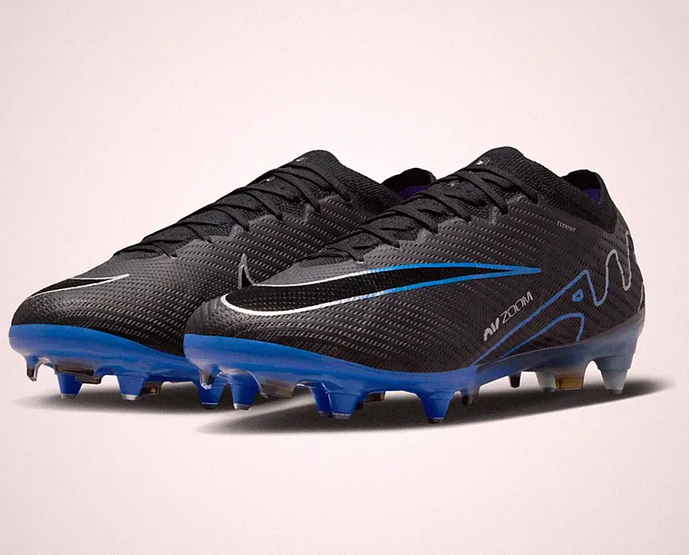 Nike Mercurial Zoom Vapor 15 Elite SG-Pro Anti-Clog Soccer Cleats Sz 6 Black NBY