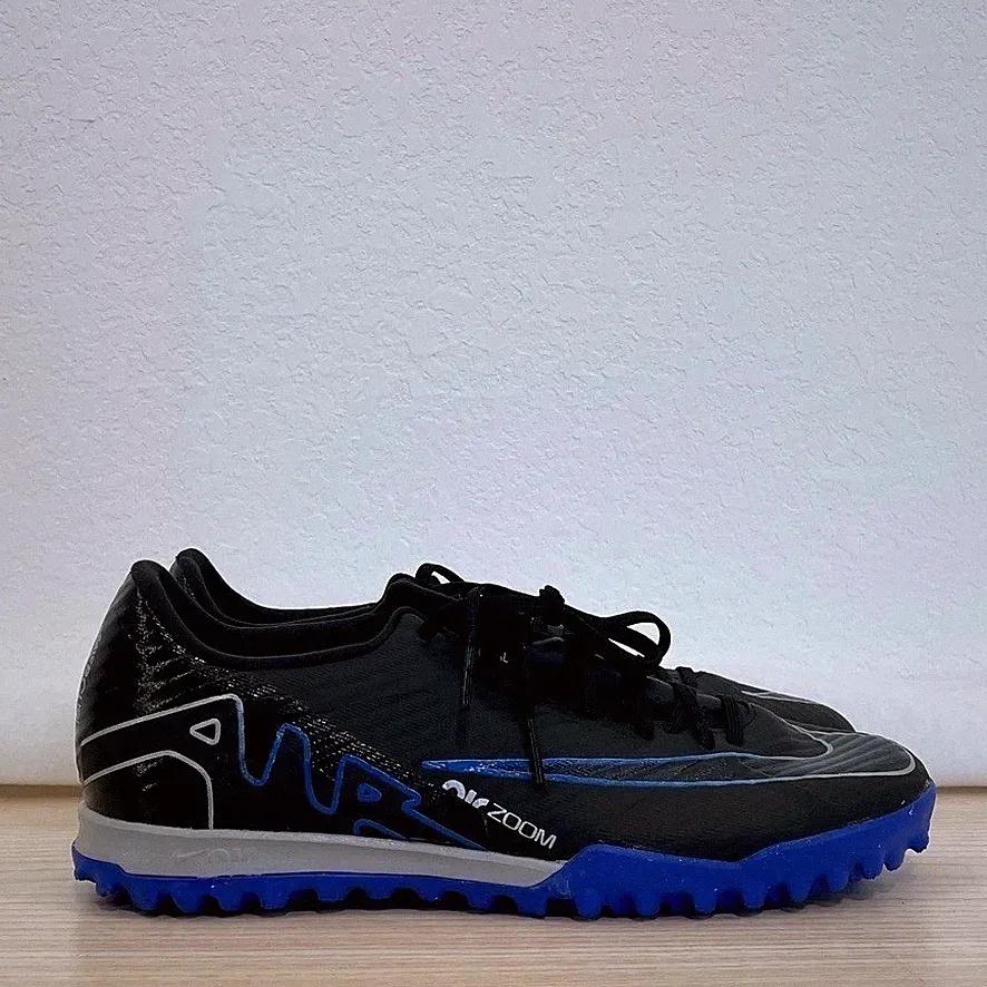 Nike Mercurial Zoom Vapor 15 Turf Soccer Cleats Black Blue 6 DJ5635-040
