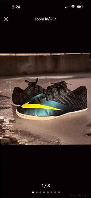 Nike MercurialX Pro Indoor Soccer Cleats, Big Boy Size 6 or Womens Size 8