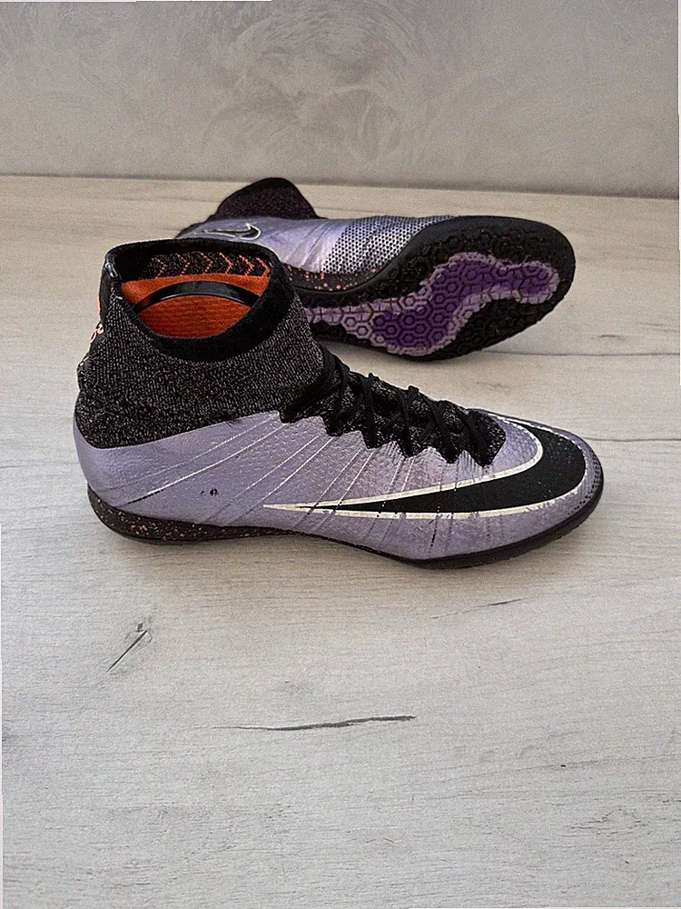 Nike MercurialX Superfly Proximo Indoor Purple Metallic Football Soccer Shoes