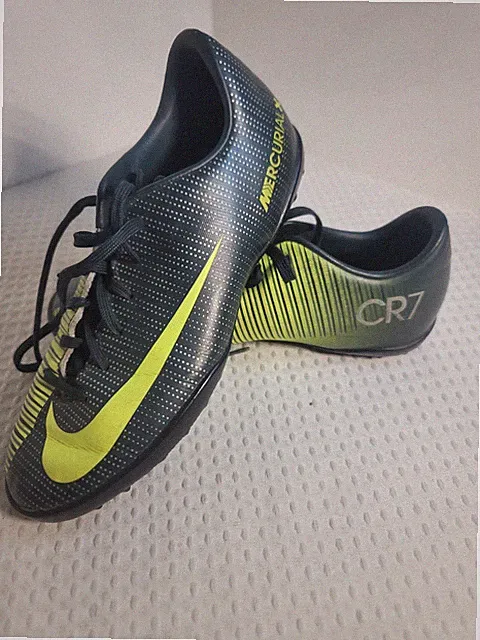 Nike MercurialX Vapor XI CR7 Ronaldo Seaweed Volt Soccer Turf Cleats Youth 3.5