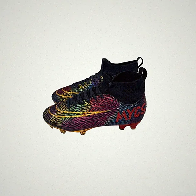 Nike MYCS Shiny Multicolor Soccer Firm Ground Cleats Size Youth 1