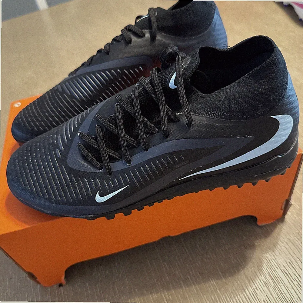 Nike Phantom 6 High Academy TF Black Blue Turf Soccer Shoes Cleats HQ2277 Size 7
