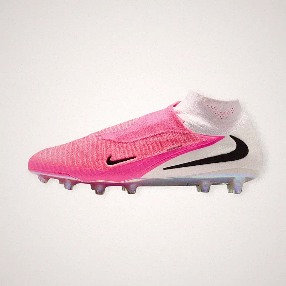 Nike Phantom 6 High Elite AG Soccer Cleats White Pink IQ1869-900