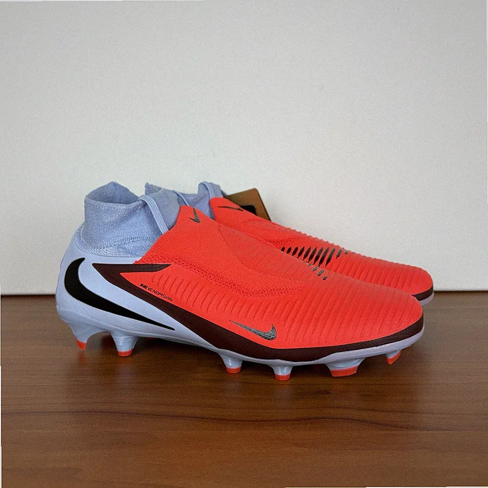Nike Phantom 6 High Pro FG Soccer Cleats Red Blue HQ2311-400 Men's Size 6.5