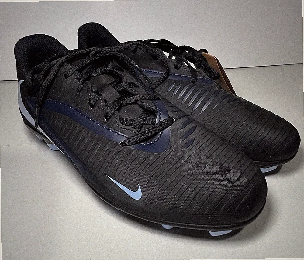 Nike Phantom 6 Low Club Multi-Ground Soccer Black/Blue Cleats Men Sz 6.5 New