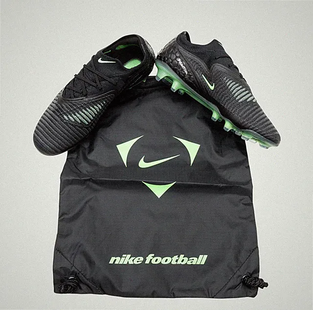 Nike Phantom 6 Low Elite FG Black Illusion Green Mens Soccer Cleats HJ2146-001