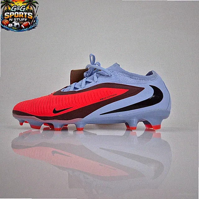 Nike Phantom 6 Low Pro FG Soccer Cleats HJ4122-400 Size M 5 / W 6.5 Blue-Crimson