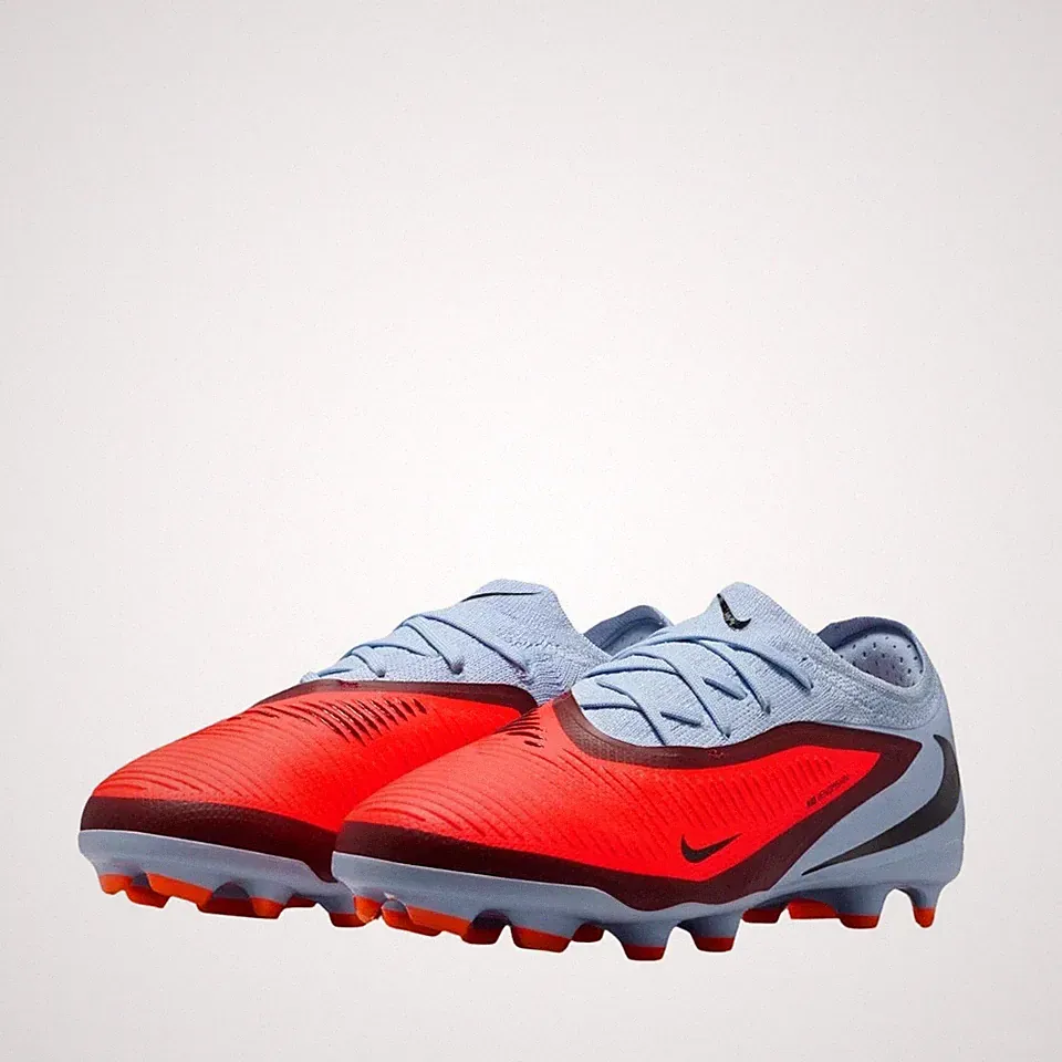 Nike Phantom 6 Low Pro MG Red Blue Soccer Cleats HM9204-400 Youth Size 3.5