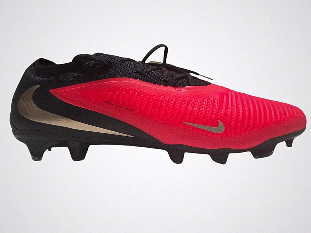 Nike Phantom 6 Pro Firm-Ground Soccer Cleats Bright Crimson/Black/Gold Sz 9 NIB
