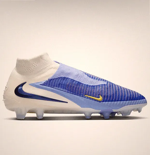 Nike Phantom Blue/White Soccer Cleats with Mercurial Drawstring Bag