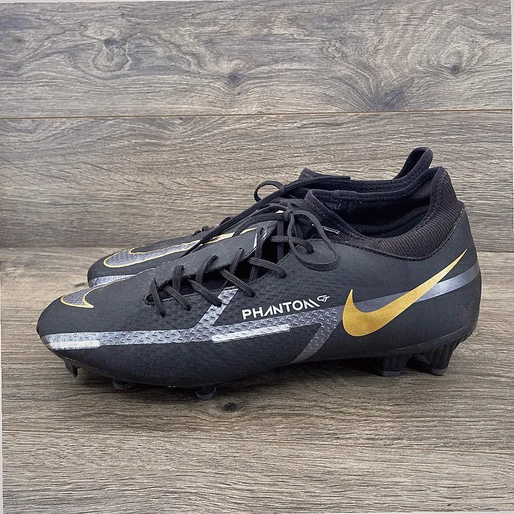 Nike Phantom GT Academy MG Mens Size 12.5 Black Gold Soccer Cleats DC0797-004