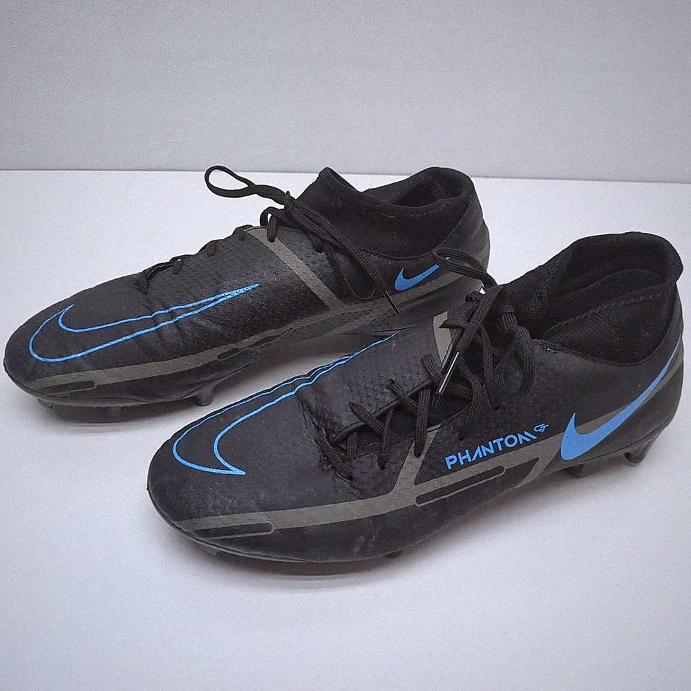 Nike Phantom GT Black Blue Men's Size 7 Soccer Cleats