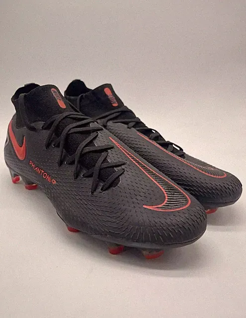 Nike Phantom GT Elite DF FG Black Red Soccer Cleats CW6589-060 Men’s Sizes 4-8.5