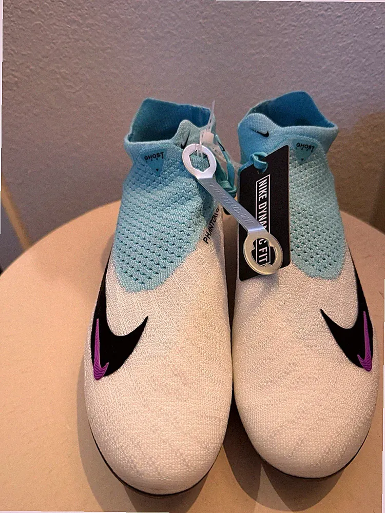 Nike Phantom GT Ghost Dynamic Fit Soccer Cleats White/Teal/Purple
