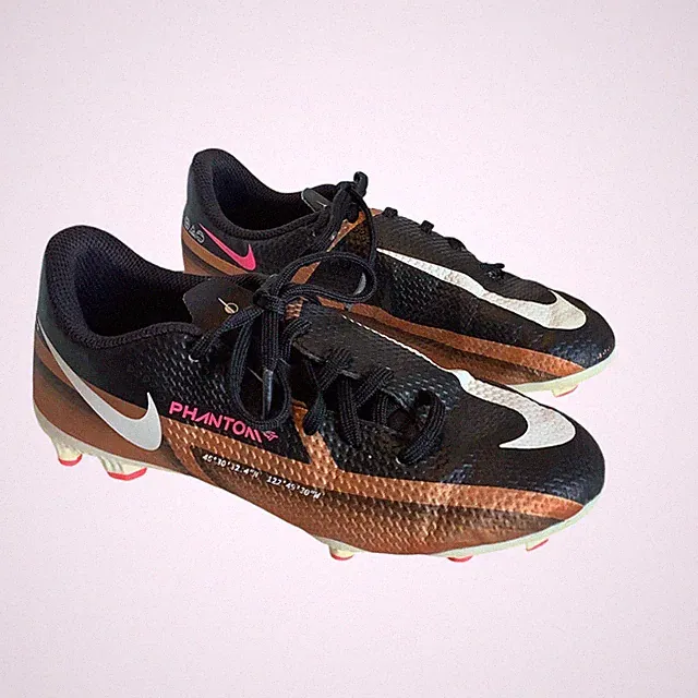 Nike Phantom GT2 Academy DF Soccer Cleats Youth Size 1 Black Brown