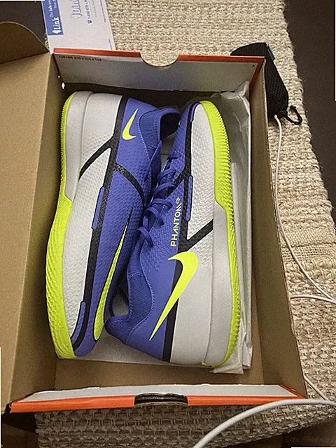 Nike Phantom GT2 Academy IC Indoor Cleats SAPPHIRE/VOLT-GREY FOG Size 11