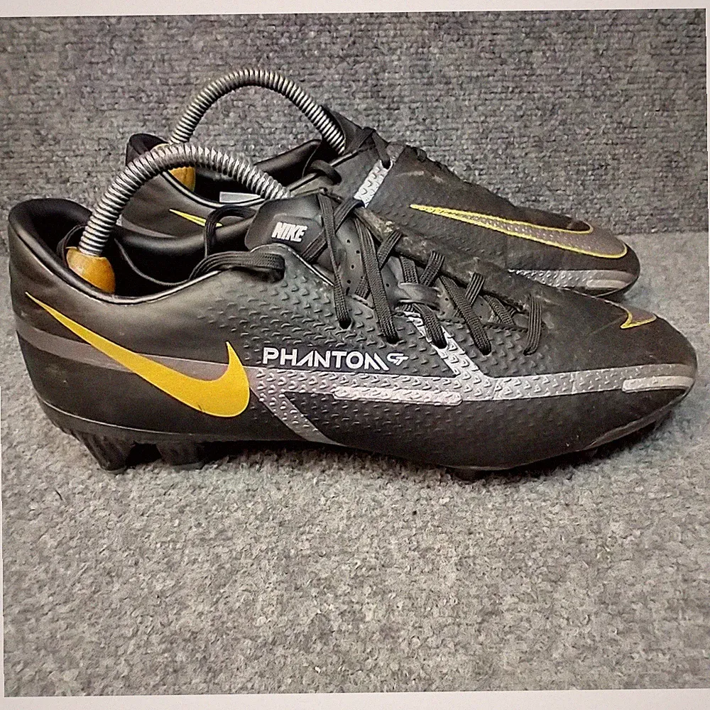 Nike Phantom GT2 Academy MG Soccer Cleats Black Gold DA4433-007 Mens 10