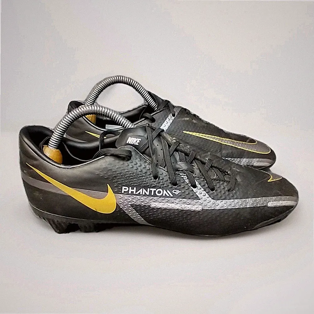 Nike Phantom GT2 Academy MG Soccer Cleats Black Gold DA4433-007 Mens 10