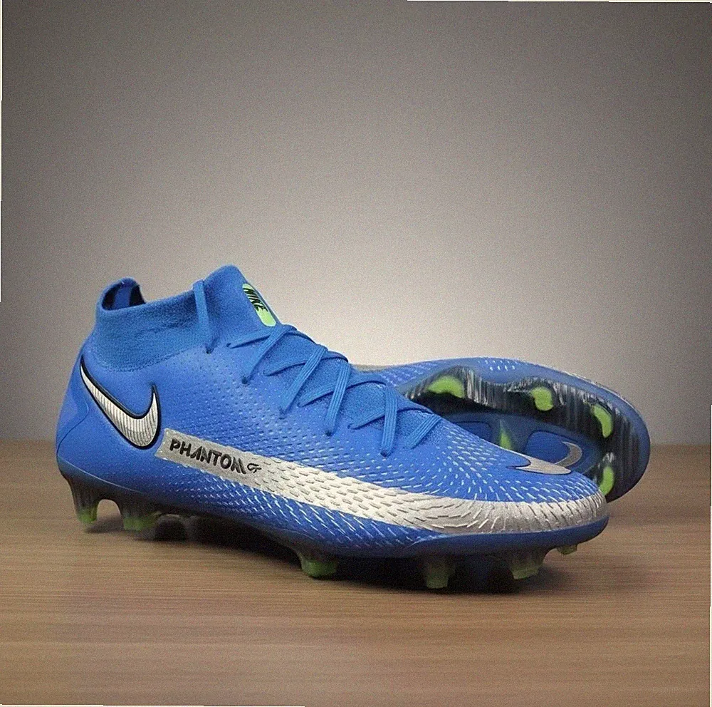 Nike Phantom GT2 Elite DF FG Men's Soccer Cleats Size 8 Blue Silver CZ9889-400