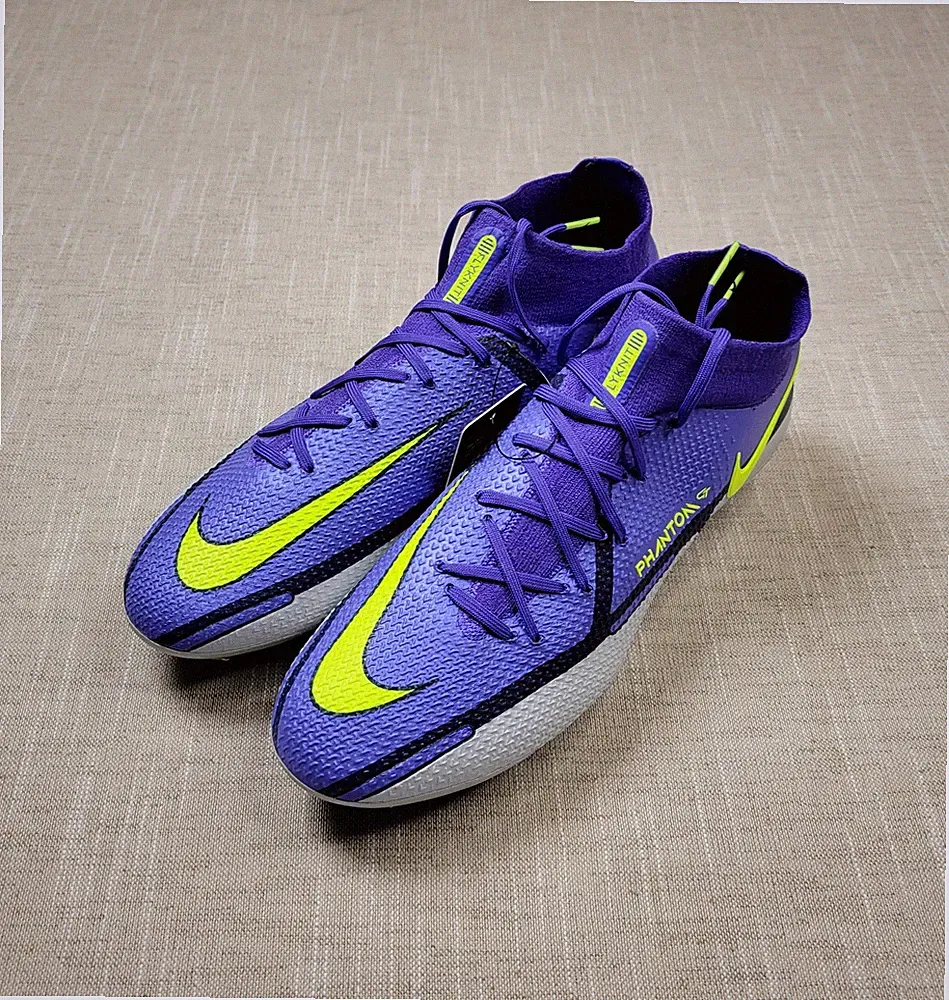 NIKE Phantom GT2 Elite DF SG PRO Soccer Cleats Size 11 Mens Sapphire Volt Silver