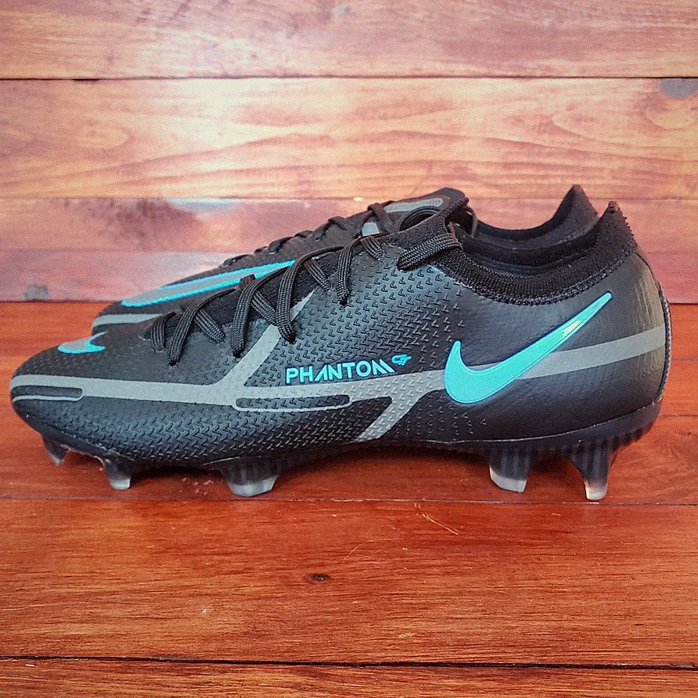 Nike Phantom GT2 Elite Soccer Cleats FG Black Men 5.5 Women 7 Flyknit ACC
