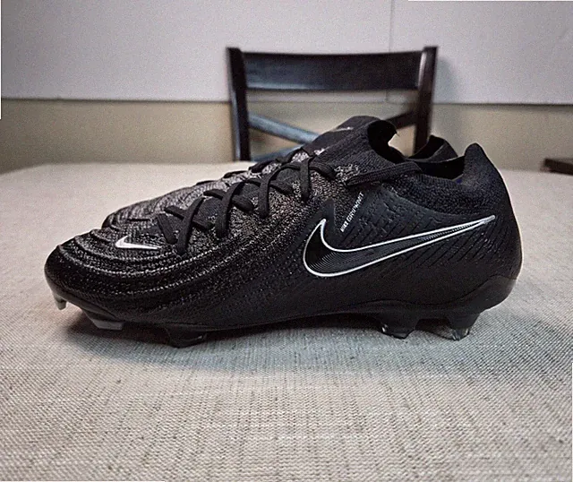 NIKE Phantom GX 2 Elite FG 5.5 Mens Black Silver Soccer Cleats Low Top Womens 7