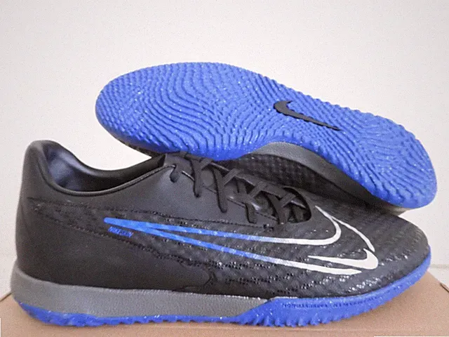 Nike Phantom Gx Academy IC Indoor Soccer Cleats Black-Blue Sz 7 [DD9475-040]