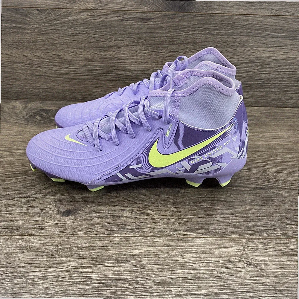 Nike Phantom GX Academy MG Soccer Cleats Purple Volt HF1598-500 Kids Size 4.5Y