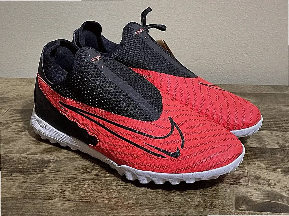 Nike Phantom GX Academy Turf Soccer Cleats | Black • Red | Men’s 5.5 |DD9476-600