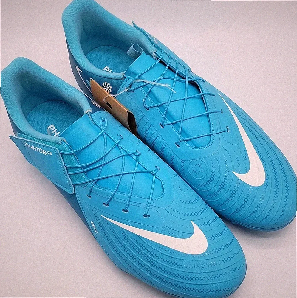 Nike Phantom GX II Academy EasyOn FG/MG Blue Soccer Cleats Men 11.5 FD6724-400