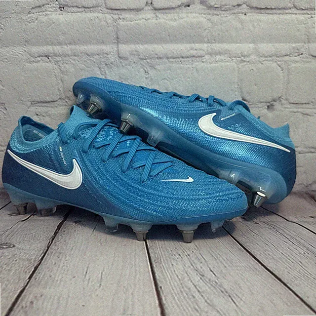 Nike Phantom GX II Elite SG Pro Blue Soccer Cleats Men’s Size 6.5, Women’s 8