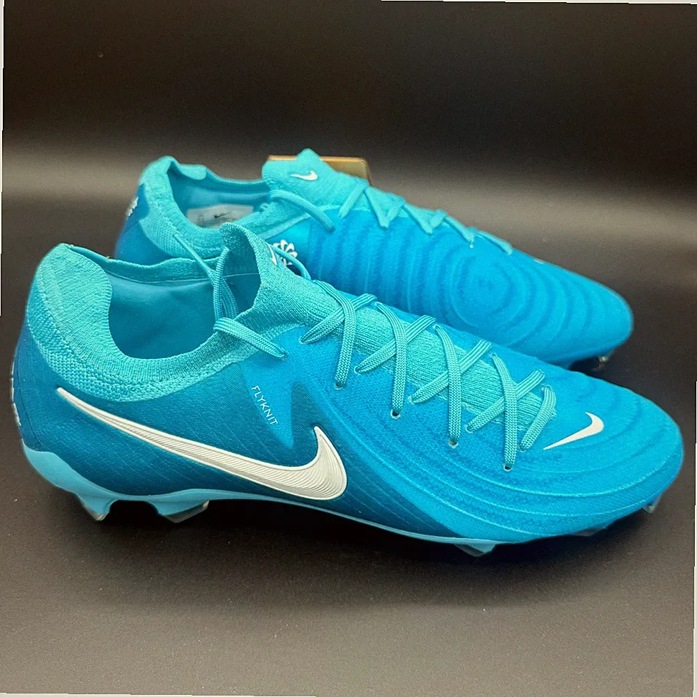 Nike Phantom GX II Pro FG Blue Fury White Soccer Cleats FJ2563 400 Mens Size 10
