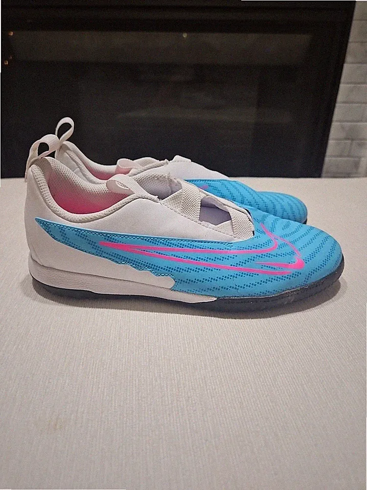 Nike Phantom Gx Indoor Soccer Cleats Blue/Pink Size Youth 6
