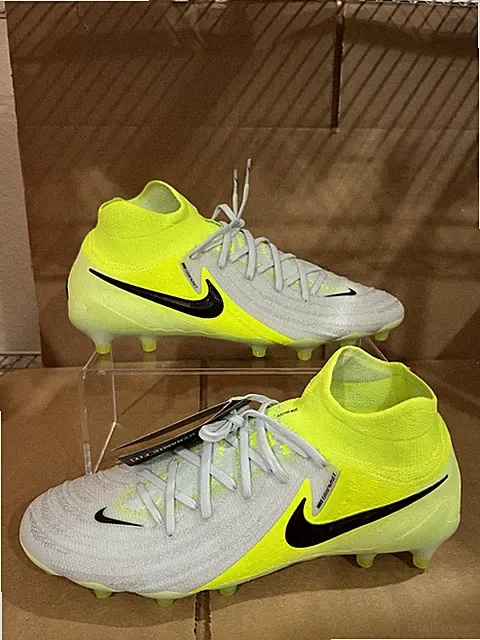Nike Phantom Luna 2 Elite AG PRO Soccer Cleats Silver Volt HF4361-003 Mens Sz 10