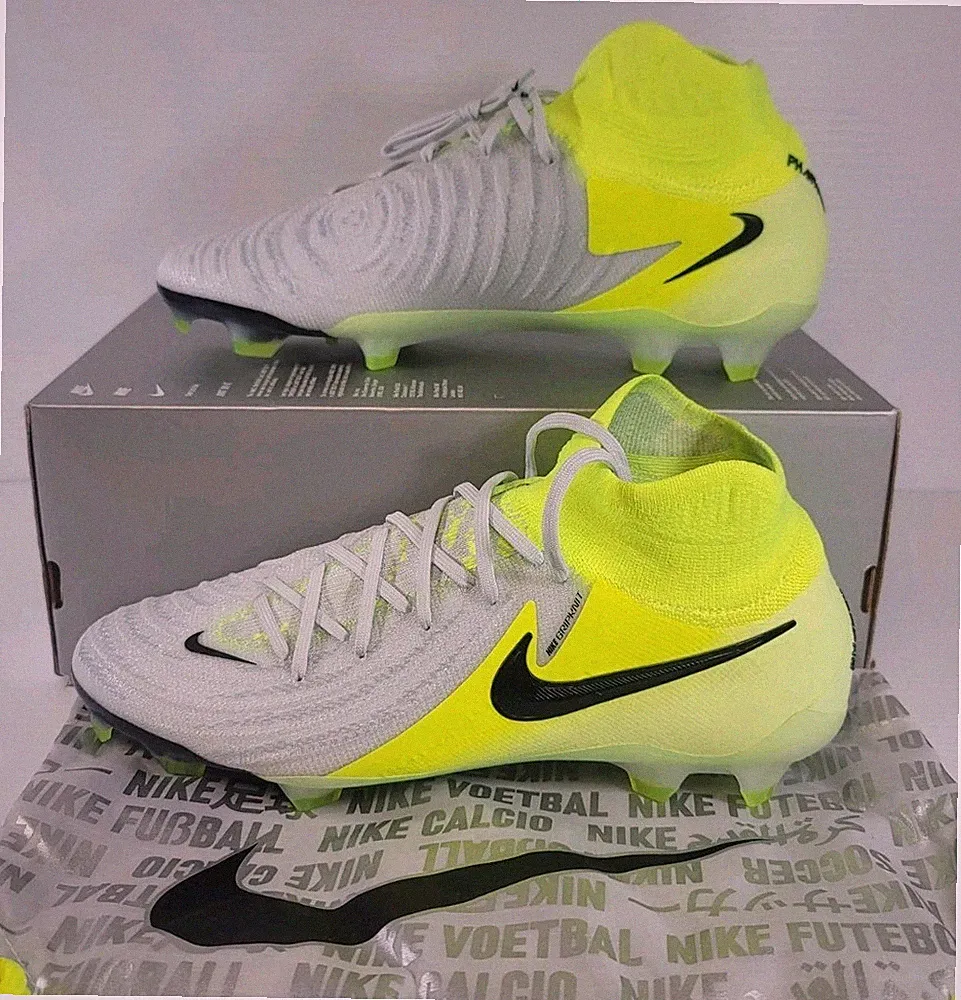 Nike Phantom Luna II 2 Elite FG Mens Sz 10.5 FJ2572 003 Black Volt Soccer Cleats