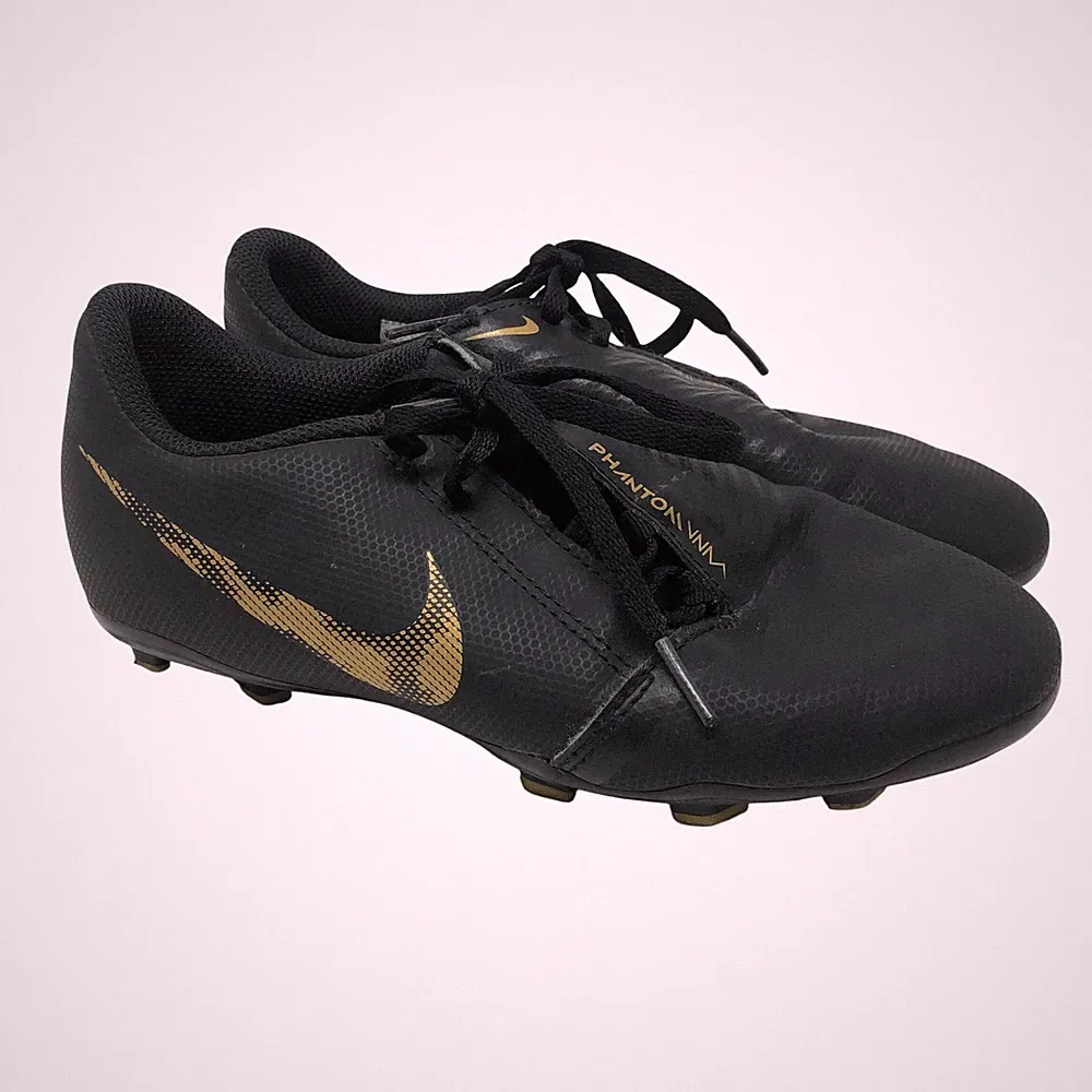 Nike Phantom Venom Academy Soccer Cleats Kids 2.5Y Youth Black Gold AO0396-077