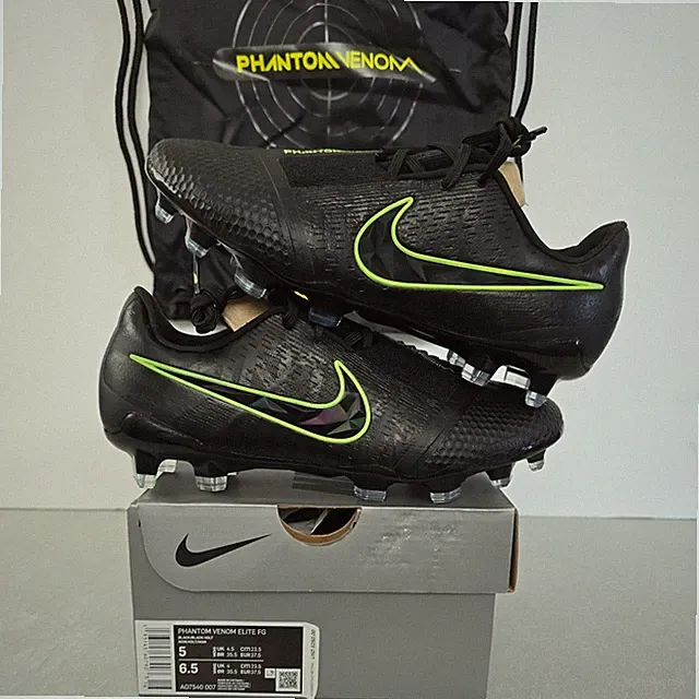 Nike Phantom Venom Elite FG Soccer Cleats Men's Sz 5 Wmns 6.5 Black AO7540-007
