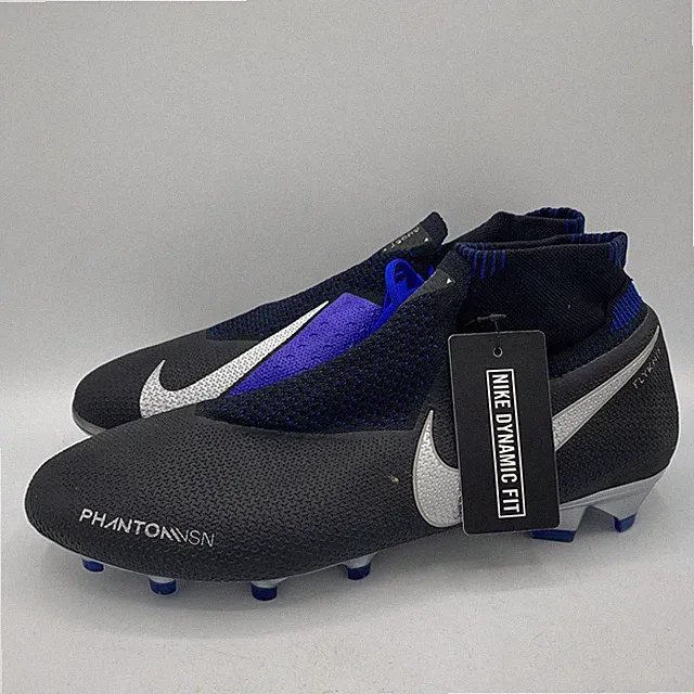 Nike Phantom Vision Elite DF FG Soccer Cleats Mens Size 10 Black Blue