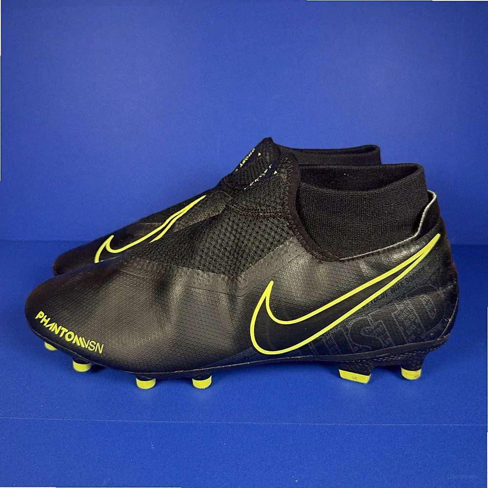 NIKE PHANTOM VISION VSN DF FG MG SOCCER CLEATS BLACK AO3258-007 Men's 9.5