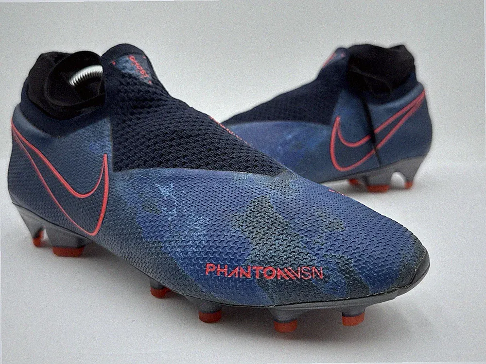 Nike Phantom VSN Vision Elite DF FG ACC Soccer Cleats Blue Size 9.5 AO3262-440