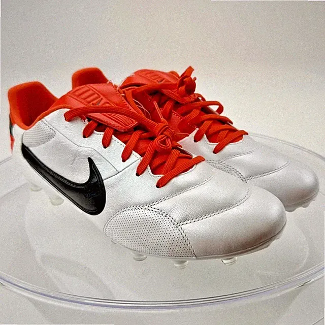 Nike Premier 3 FG HM0265-800 White Orange Mens 10.5 Leather No Box