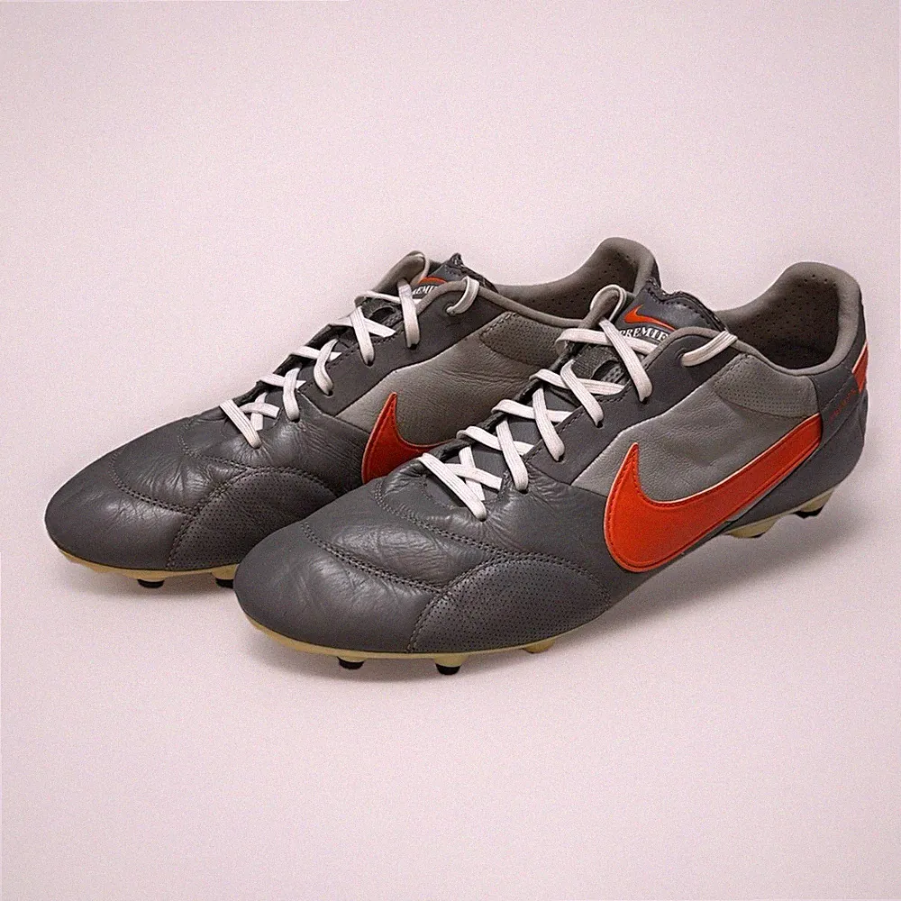 Nike Premier 3 FG Kangaroo K-Leather Mens Soccer Cleats Sz 11.5 Grey AT5889-003