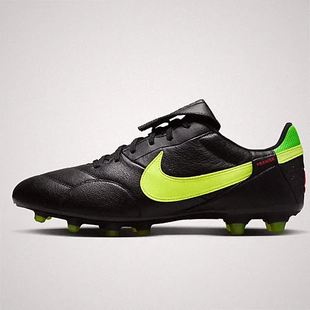 Nike Premier 3 FG Low Top Soccer Cleats 'Black/Volt' (HM0265-008) Expeditedship