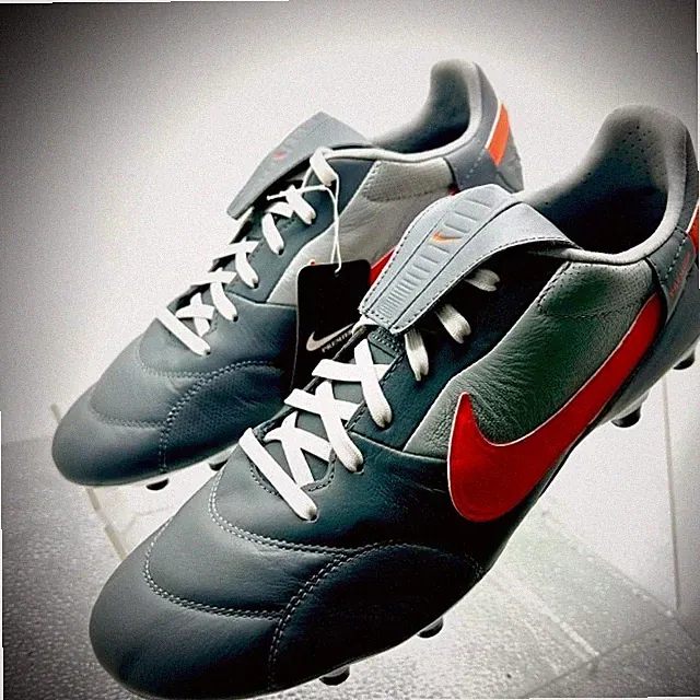 Nike Premier 3 FG Soccer Cleats Grey Orange AT5889-003 Men's Size 9.5